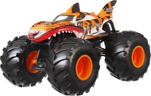 Masina de Teren Hot Wheels Tiger Shark, 124, cu Roti Mari si Detalii Realiste - Img 3