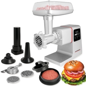 Masina de tocat carne GASTROBACK 6-in-1 2500W cu afisaj LED si accesorii incluse