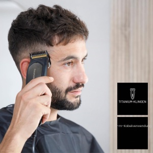 Masina de tuns Taurus Mithos Avant, 3000 Umin, Cutite din titan, 4 accesorii, Gri - Img 2