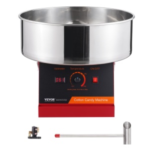 Masina de zahar VEVOR MHTJXM01H 1000W Rosu Bol din inox 6 portiimin - Img 9