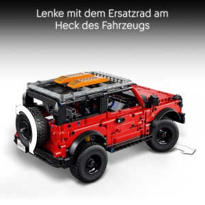 Masina LEGO Technic Ford Bronco 42213, SUV Offroad, 943 piese, rosu - Img 5