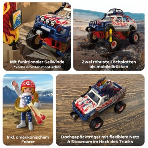 Masina Offroad PLAYMOBIL 72061 cu Seilwinde si Bruckenplatten pentru copii de la 4 ani - Img 4