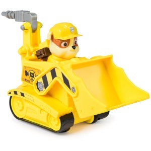Masinuta cu Bulldozer PAW PATROL Rubble, Figurina 7 cm, Reciclata - Img 4