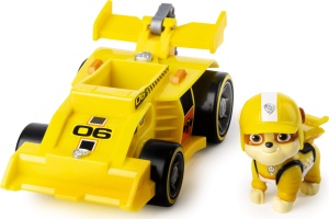 Masinuta de Jucarie Spin Master PAW Patrol - Rubbles Race Go Deluxe cu Figurina Rubble
