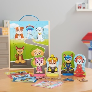 Melissa Doug PAW Patrol Set Magnetic din Lemn 64 Piese Figurine si Accesorii - Img 9