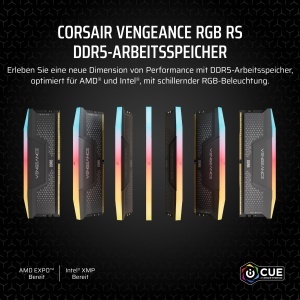 Memorie RAM CORSAIR Vengeance RGB RS DDR5 16GB (2 x 8GB) 6000MHz RGB - Img 2