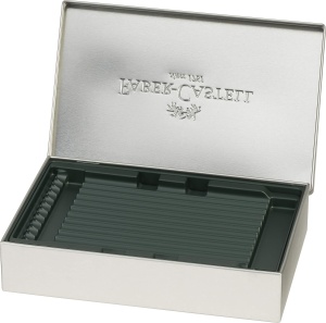 Metalletui Faber-Castell 180011 pentru 36 Stifte, din metal, cu suport detasabil