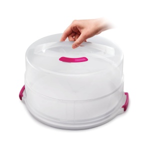 Metaltex Suport Tort Ajustabil O30 cm AlbTransparent Inaltime Reglabila 8-15 cm - Img 2