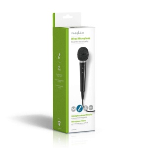 Microfon dinamic NEDIS MPWD01BK, cardioid, 5m, 600 Ohm, negru - Img 4