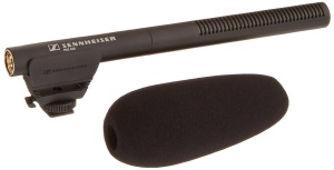 Microfon directional Sennheiser MKE 600 cu alimentare Phantom si baterie