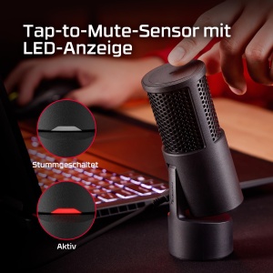 Microfon HyperX SoloCast 2 USB Negru Gaming si Streaming Plug and Play - Img 5