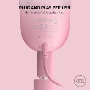 Microfon Razer Seiren Mini Quartz USB Compact Roz pentru Streaming - Img 8