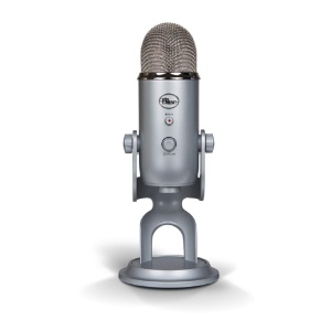 Microfon USB Blue Yeti Profesional pentru Streaming Podcasting Gaming Argintiu - Img 5