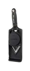 Microplane Feliator de legume reglabil cu lama in V si insertie de lama julienne cu lame din otel inoxidabil, inclusiv protectie pentru degete - Img 3