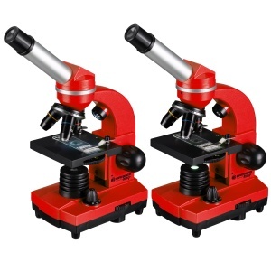 Microscop Bresser Junior BIOLUX SEL, 40x-1600x, cu suport pentru smartphone, rosu - Img 8