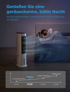 Midea Silent Air Cooler Pro 4-in-1 55W 5L Alb Telecomanda si Timer - Img 6