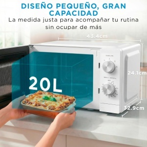 Mikroonda Midea MMO-MMP01MZES, 20L, 700W, Alb - Img 2