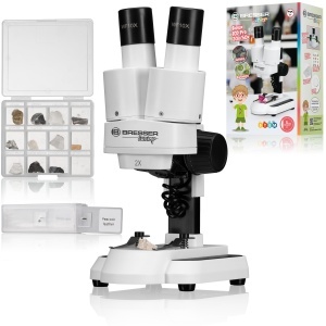 Mikroscop stereo Bresser Junior ICD-Pro, 20x50x, pentru copii si adulti
