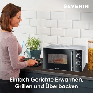 Mikrova SEVERIN 7771 cu Grill, 700 W, 20L, argintie-neagra - Img 3