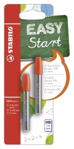 Mina pentru creion mecanic STABILO EASYergo 1.4, HB, 6 bucati, culoare albastra