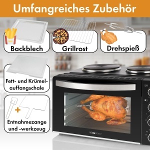 Mini cuptor electric Clatronic KK 3786, 28L, 3100W, cu 2 plite - Img 2