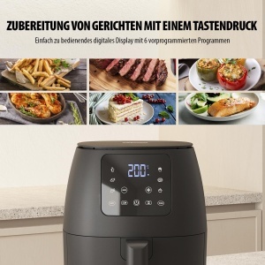 Mini friteuza digitala cu aer Tristar - 2L - Fara ulei - 6 programe de gatit - Acoperire antiaderenta - Termostat reglabil - 1500W - FR-9015 - Img 2