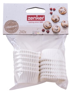 Mini-Muffinformchen Zenker, 240 buc, Hitzebestand, 30x25mm, Alb - Img 3