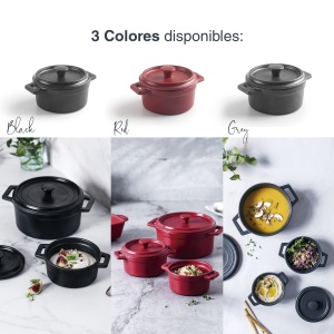 Mini oala Lacor 63392 cu capac Melamina BPA-free 210 ml Negru - Img 6