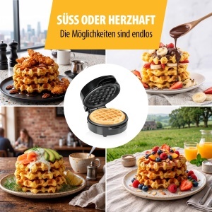 Mini Waffeleisen Tristar WF-2109, 550 W, Antiaderent, Compact - Img 4