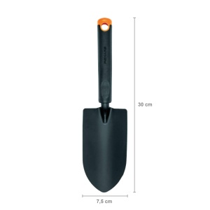 Mistrie cu flori Fiskars, pentru pardoseli dure, lungime 30 cm, cap din otel durabil/maner din plastic, negru/portocaliu, ergo, 1027017 - Img 2
