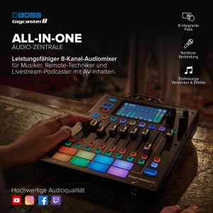 Mixer audio BOSS Gigcaster 8, 8 canale, interfata USB, efecte vocale - Img 2