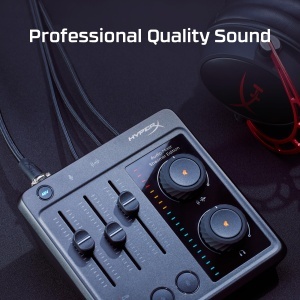 Mixer audio HyperX USB-C intrare XLRTRS 24-Bit96 kHz Phantom Power Negru - Img 3
