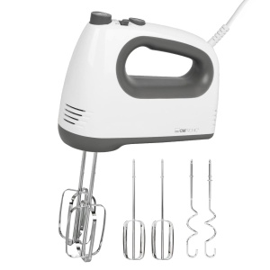 Mixer Clatronic | Motor puternic de 400 W | Mixer de mana | Turbo Stage si 5 niveluri de viteza | Mixere de mana | teluri si carlige de aluat din otel inoxidabil care pot fi spalate in masina de spalat vase | HM 3775