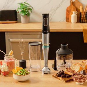 Mixer de mana Cecotec Katana 12 Chop G. 1200 W putere, Perreo Move, 21 viteze, functie turbo, negruTitan, protectie impotriva stropilor, tija XL, textura de prindere, set de accesorii - Img 3