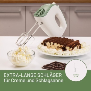Mixer de mana Imetec Crea Crema 500W 5 viteze accesorii din inox AlbVerde - Img 3