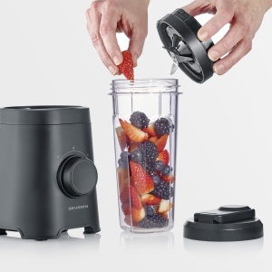 Mixer Severin SM 3743 320W 2 recipiente 600ml negru - Img 2