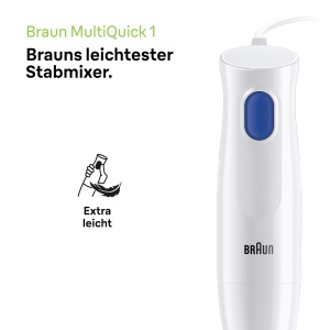 Mixer vertical Braun MultiQuick 1 MQ10001M 450W EasyTwist Alb - Img 2