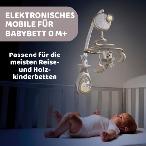 Mobila pentru bebelusi Chicco Next2Dreams 3-in-1, muzica, lumina moale, bej - Img 3