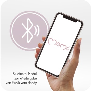 MoMi KENANI Leagan pentru copii 9 kg Bluetooth si telecomanda cu protectie solara si plasa impotriva insectelor - Img 6