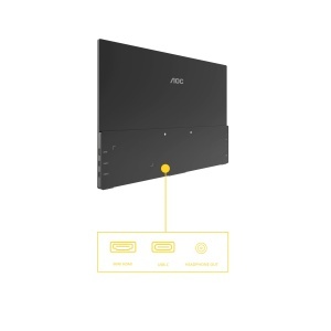 Monitor AOC 16T20E2 15,6 inch FHD cu USB-C, HDMI si Boxe Stereo - Img 4