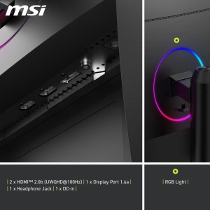 Monitor Curved MSI MAG342CQR E2 - 34 WQHD, 180Hz, 1ms - Img 6