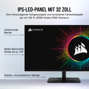 Monitor Gaming Corsair XENEON 32UHD144-A, 32 inch, 4K, 144Hz, IPS, Negru - Img 4