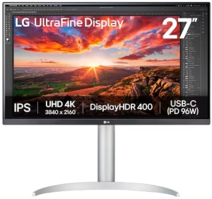 Monitor LG 27UP85ZK-W 27 inch 4K UHD IPS, DisplayHDR 400, USB-C