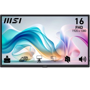 Monitor portabil MSI PRO MP165A E6, 15.6 inch FHD, 1920x1080, HDMI, USB-C