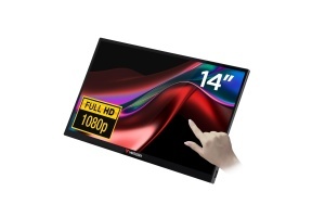 Monitor portabil Verbatim 49591, 35.6 cm (14 inch), Full HD, touchscreen, negru