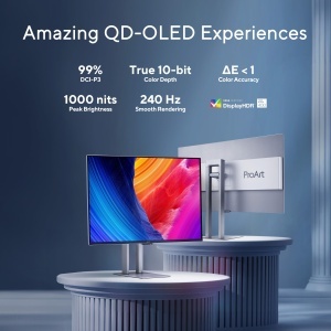 Monitor Profesional ASUS ProArt PA32UCDM 32 inch 4K QD-OLED USB-C - Img 3