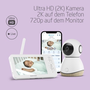 Monitor video pentru bebelusi Maxi-Cosi See Pro, camera HD, ecran 5, detectie miscare - Img 5