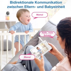Monitor video pentru bebelusi VTech VM7468, ecran LCD 7 inch, camera Pan-Tilt-Zoom, lumina de veghe multicolora - Img 6