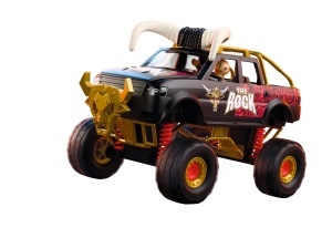 Monster Truck PLAYMOBIL WWE The Rock cu Federare, Hornuri si Figurina