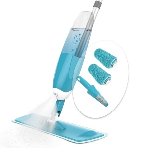 Mop cu spray VOUNOT, 650ml rezervor, 2 in 1, albastru
